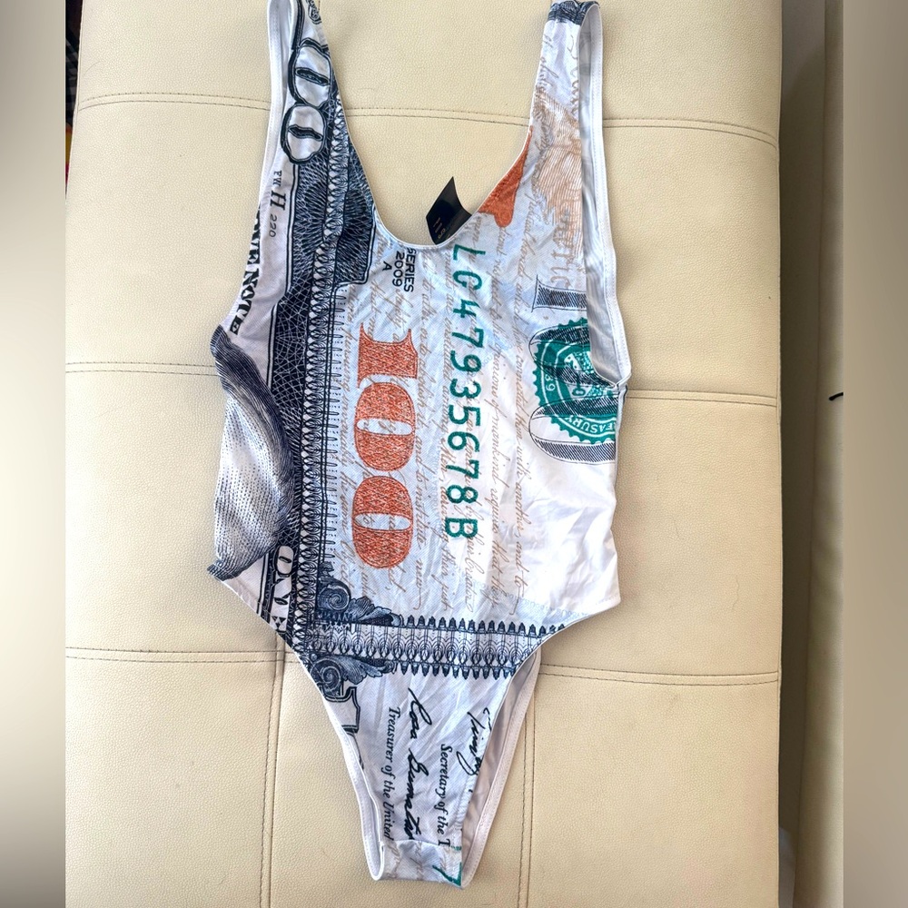 Money Print One-Piece Swimsuit